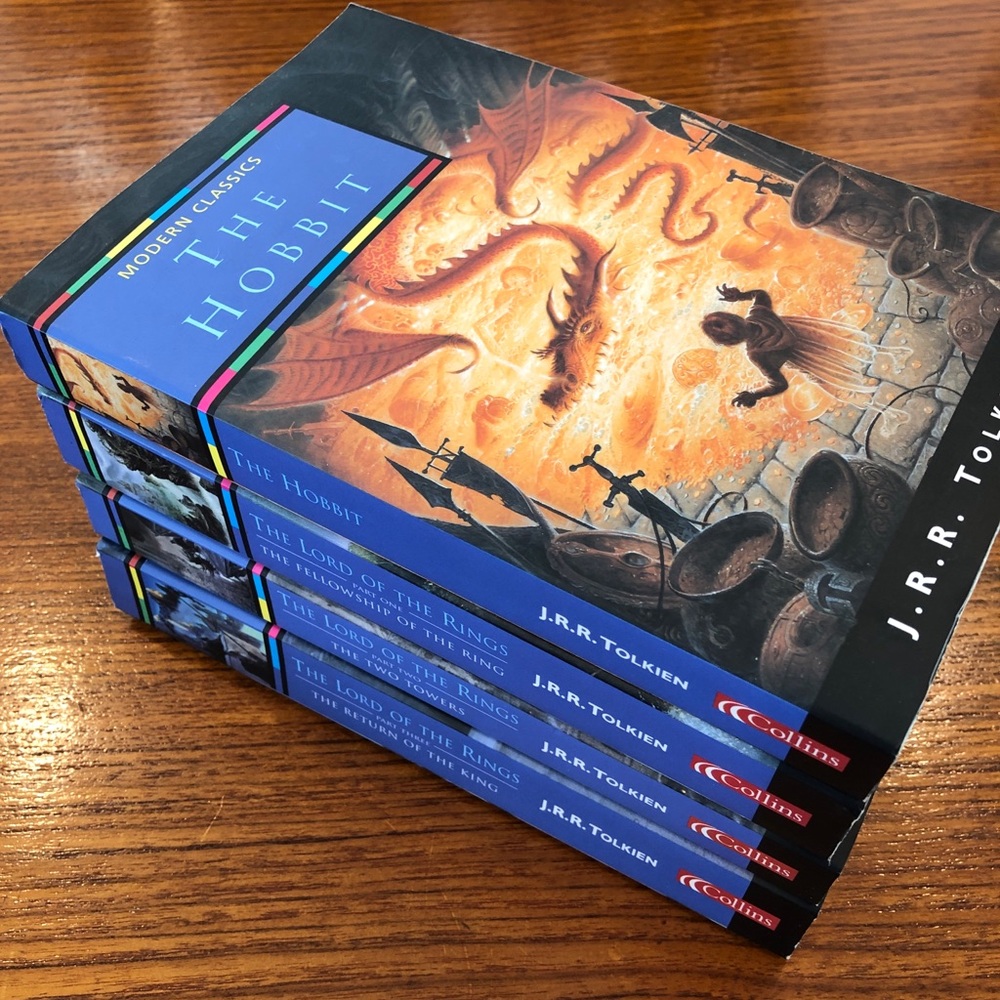 The Hobbit and Lord of the Rings, complete collection, like new.